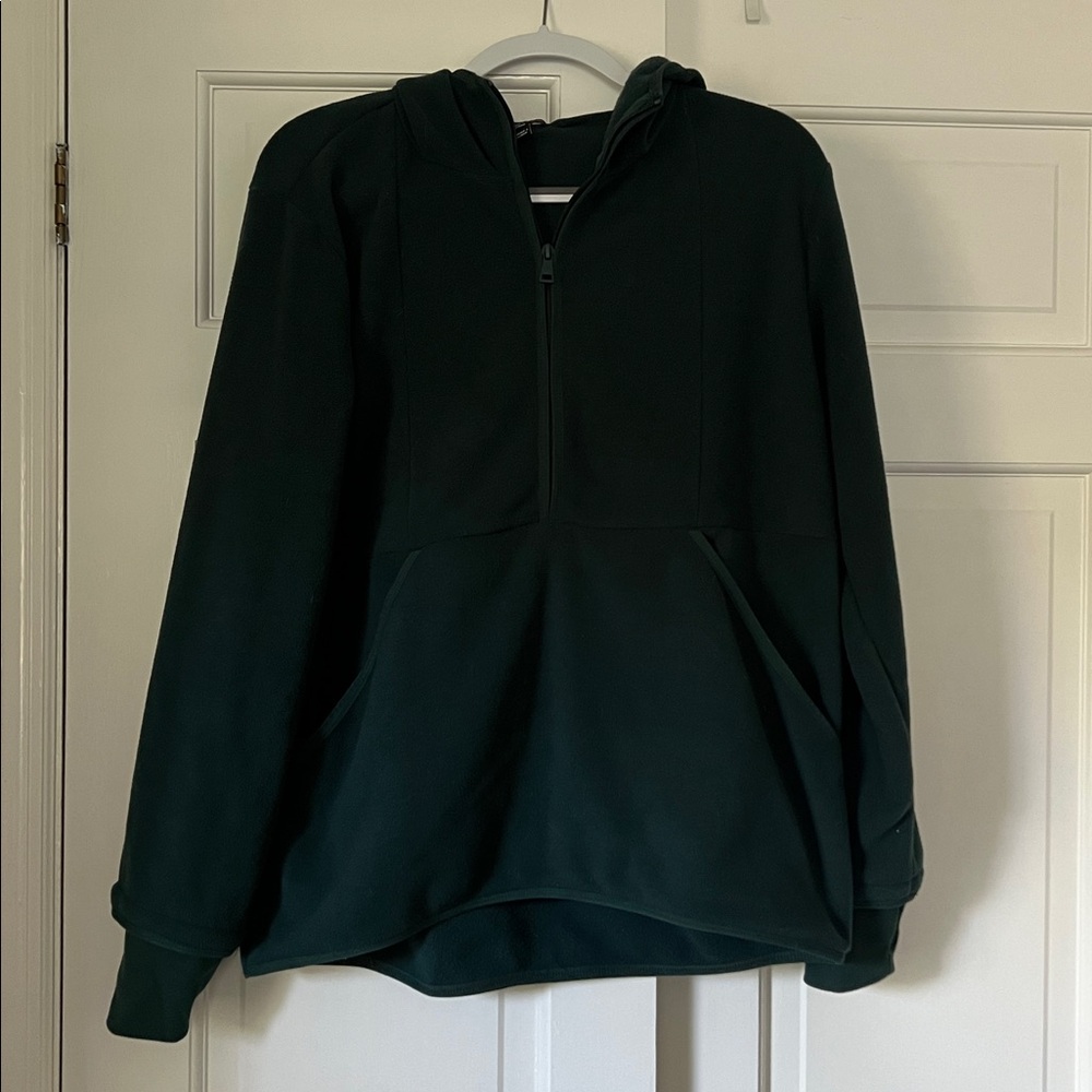Beyond Yoga Dark Green Half‑Zip Hoodie Pullover